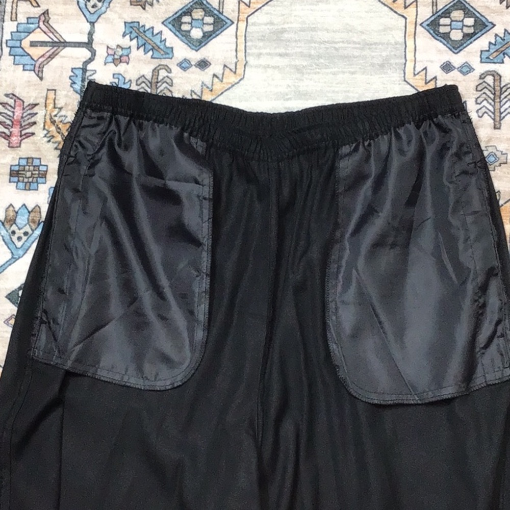 🖤 Field Manor Elegant Black Silk Blend Beaded Hem Pants with Pockets Sz.M - Picture 5 of 10